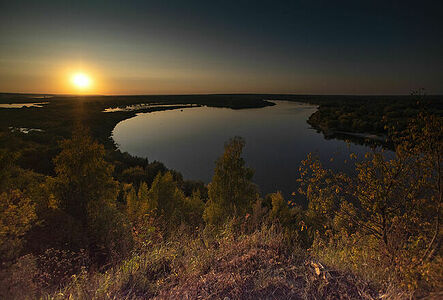 Осень, город Павлово, Нижегородская область, вид из городского парка